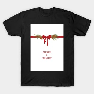 "Merry & Bright" Christmas Card T-Shirt